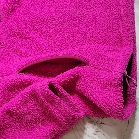 North Face Womens Half Button Anorak Fleece Pullover Beautiful Pink Jacket Large - Picture 4 of 7